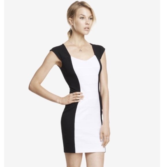 express black and white dress